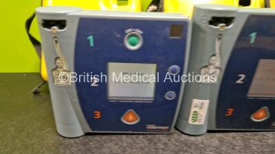 3 x Laerdal FR2 Heartstart Defibrillators (All Power Up) in Case with 3 x M3863A LiMnO2 Batteries *Install Before - 2026 / 2024 / 2025* - 2