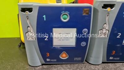 3 x Laerdal FR2+ Defibrillators (All Power Up) in Case with 3 x M3863A LiMnO2 Batteries *Install Before - 2025 / 2026 / 2025* - 2