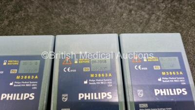3 x Philips FR2+ Defibrillators (All Power Up) in Case with 3 x M3863A LiMnO2 Batteries *Install Before - 2023 / 2018 / 2020* - 5