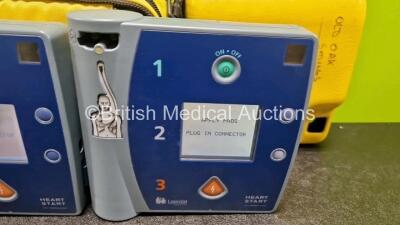 3 x Laerdal FR2+ Defibrillators (All Power Up) in Case with 3 x M3863A LiMnO2 Batteries *Install Before - 2025 / 2026 / 2020* - 4