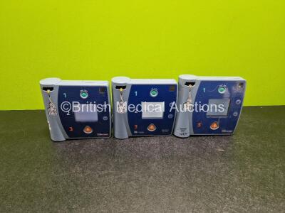 Job Lot Including 2 x Laerdal FR2 Heartstart Defibrillators, 1 x Laerdal FR2+ Defibrillators (All Power Up) with 3 x M3863A LiMnO2 Batteries *Install Before - 2023 / 2026 / 2022*