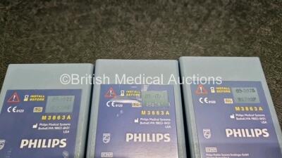 Job Lot Including 2 x Laerdal FR2 Heartstart Defibrillators, 1 x Laerdal FR2+ Defibrillators (All Power Up) with 3 x M3863A LiMnO2 Batteries *Install Before - 2023 / 2026 / 2022* - 5