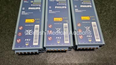 Job Lot Including 2 x Laerdal FR2 Heartstart Defibrillators, 1 x Laerdal FR2+ Defibrillators (All Power Up) with 3 x M3863A LiMnO2 Batteries *Install Before - 2023 / 2026 / 2022* - 6