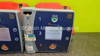 2 x Agilent FR2 Heartstream Defibrillators (Both Power Up) in Case with 2 x M3863A LiMnO2 Batteries *Install Before - 2027 / 2020* - 3