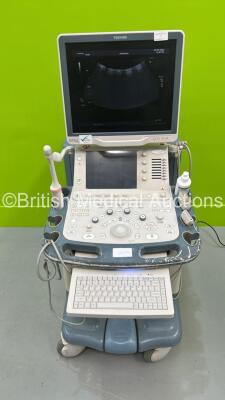 Toshiba Aplio XG iStyle Flat Screen Ultrasound Scanner SSA-790A *Mfd - 03/2009* with 3 x Transducers / Probes (1 x Toshiba PLT-1204BT *Mfd 2015* / Toshiba PVT-375BT *Mfd 2013 and Toshiba 9CV3 *Mfd na* - Incompatible with Unit) and Sony UP-D897 Digital G