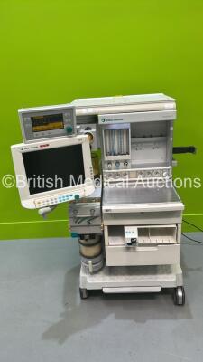 Datex-Ohmeda Aestiva/5 Anaesthesia Machine with Datex-Ohmeda 7900 SmartVent Software Version 4.8 PSVPro, Datex-Ohmeda Anaesthesia Monitor, GE Module Rack with GE E-CAi0V Gas Module with Spirometry, Bellows, Absorber and Hoses (Powers Up)