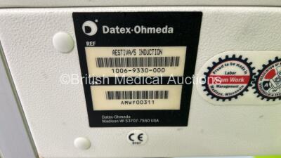 Datex-Ohmeda Aestiva/5 Induction Anaesthesia Machine with InterMed Penlon Nuffield Anaesthesia Ventilator Series 200 and Hoses *S/N AMWF00311* - 4