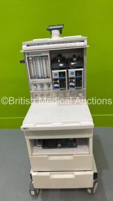 Datex-Ohmeda Aestiva/5 Induction Anesthesia Machine with 2 x Datex-Ohmeda Tec 6 Plus Desflurane Vaporisers, Datex-Ohmeda Module Rack, M-ESTPR Multiparameter Module with T1, T2, P1, P2, ECG/Resp and SPO2 Options and M-NIBP Module (1 x Damaged Vaporizer - S