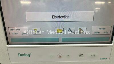 B-Braun Dialog + Dialysis Machine Software Version 8.28 Running Hours 32393 with Hoses (Powers Up) *S/N 38856* - 4