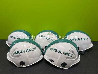 5 x Ambulance Safety Helmets