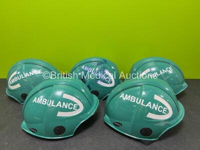 5 x Ambulance Safety Helmets