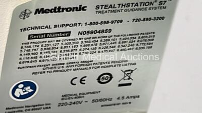 Medtronic StealthStation S7 Treatment Guidance System (Powers Up - Cracked Screen - See Pictures) *S/N N05904859* - 10
