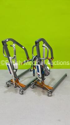 2 x Sunlift 175 E Electric Patient Hoists with Batteries and Controllers (Both Power Up)