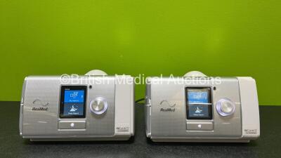 2 x ResMed AirCurve 10 CS Pacewave CPAP Units *Mfd 1 x 2020*(Both Power Up) with 2 x Power Supplies *SN 22201508573 / 22191687111*