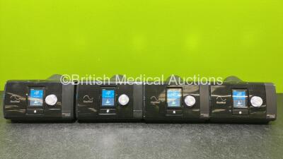 4 x ResMed AirSense 10 Autoset CPAP Units with 4 x Power Supplies (All Power Up , 1 x Missing Side Cover and 2 x Missing Humidifier Chambers - See Photos) *SN 23193747668 / 23191071366 / 23191150991 / 23182463153*