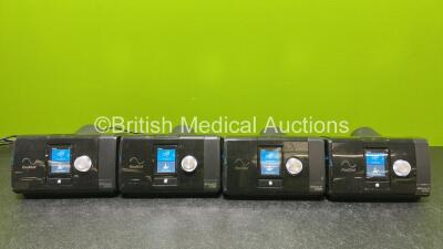 4 x ResMed AirSense 10 Autoset CPAP Units *All Mfd 2021* with 4 x Power Supplies (All Power Up and 1 x Missing Humidifier Chamber - See Photos) *SN 23211051887 / 23212914088 / 23212926261 / 23212603039*