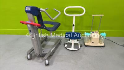 Mixed Lot Including 1 x LocoMotor Rota Stand, 1 x Therapy Equipment Ltd Suction Pump (Powers Up) and 1 x Arjo Alenti