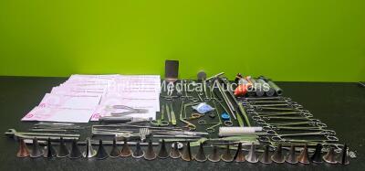 Job Lot Including 22 x Nippers GP 13cm Straight S/Sp W/c Smooth Handle and Various Surgical Instruments