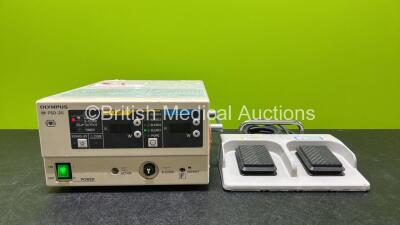 Olympus PSD-20 Electrosurgical / Diathermy Unit with Olympus MH-551 Footswitch (Powers Up with Alarm)