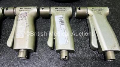 6 x MicroAire Pulse Lavage Ref 5740-100 Handpieces with 2 x Air Hoses - 5