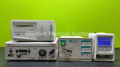 Mixed Lot Including 1 x Stryker Sidne Voice Activation System Unit, 1 x Stryker Endoscopy X6000 Light Source Unit, 1 x Stryker Flosteady Arthroscopy Pump and 1 x Linvatec LIS8430 Xenon Light Source Unit (All Power Up)