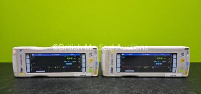 2 x Drager Infinity M540 Handheld Patient Ref MS20401 Touchscreen Monitors *Both Mfd 2015* Including CO2, Hemo, SpO2, Temp/Aux and NIBP Options (Both Power Up)