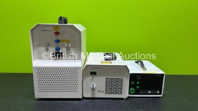 Mixed Lot Including 1 x Laerdal Compressor Unit (Powers Up), 1 x Laerdal Compact Compressor Unit (No Power) and 1 x HME LifePulse LP10 Monitor (Powers Up with Blank Screen) *SN 0839 / 02117183 / 4107*