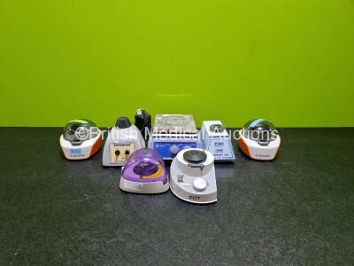 Job Lot Including 2 x Corning Mini Centrifuge, 1 x Hook and Tucker Rotamixer, 1 x Heidolph Reax Mixer, 1 x Labnet Rotamier, 1 x Stuart SA6 Autovortex ABD 1 x Stuart Bibby Magnetic Stirrer