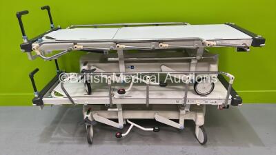 2 x Huntleigh Lifeguard Hydraulic Patient Trolleys (Hydraulics Tested Working) *S/N P0208197 / 817680*