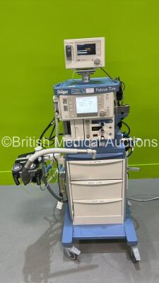 Drager Fabius Tiro Anaesthesia Machine Software Version 3.37a- Total Run Hours 20389 Total Ventilator Hours 144 with Drager Vamos Plus Gas Monitor, Bellows and Hoses (Powers Up) *S/N ASHN-0023*