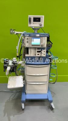 Drager Fabius Tiro Anaesthesia Machine Software Version 3.37a - Total Run Hours 11990 Total Ventilator Hours 80 with Drager Vamos Plus Gas Monitor, Bellows and Hoses (Powers Up) *S/N ASHN-0077*