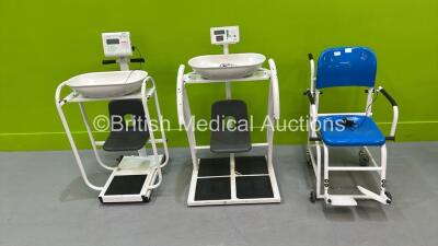 2 x Marsden Multipurpose Weighing Scales and 1 x Marsden Wheelchair Weighing Scales *S/N 9CE035511 / 21312501*