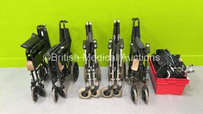 5 x Roma Manual Wheelchairs with Selection of Foot Rests