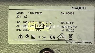 Maquet Alphastar Pro Electric Operating Table Model 1132.21B2 with Controller and Cushions - Incomplete (Powers Up - Incomplete) *S/N 00038* - 3