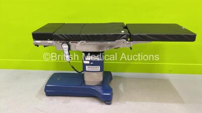 Maquet Alphastar Pro Electric Operating Table Model 113221B2 with Controller and Cushions - Incomplete (Powers Up) *S/N 00041*