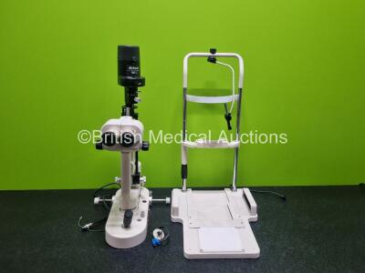 Nikon NS-1 Slit Lamp Microscope with 2 x Eyepieces and Chin Rest Stand