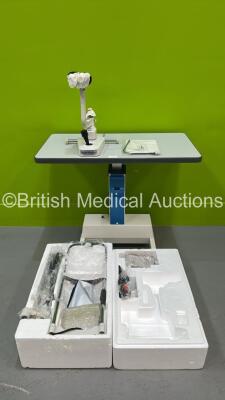 SuperVista AG Slit Lamp Microscope - Unused in Box on Motorised Table