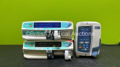 Job Lot Including 1 x CareFusion GP Guardrails Plus Infusion Pump (Power Up), 1 x CardinalHealth Alaris PK Syringe Pump (Powers Up with Error - See Photo) and 1 x CareFusion Alaris Plus PK Syringe Pump (Powers Up with Error - See Photo) *SN 800509382 / 52