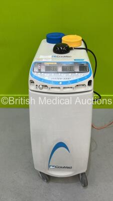 ConMed System 5000 Electrosurgical / Diathermy Unit on Stand with Dual Footswitch, Dome Footswitch and Smoke Evacuator (Powers Up)