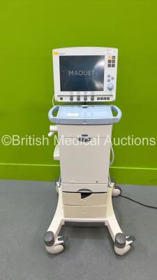 Maquet Servo i Ventilator on Stand Model No 06487800 - System Software Version v7.00.01- Running Hours 62541 with Hoses (Powers Up)