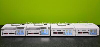 Job Lot Including 2 x Arcomed AG Syramed uSP 6000 Syringe Pumps and 2 x Arcomed AG Volumed uVP7000 (All Power Up) *SN 61126259 / 61126273 / 71096599 / 71076987*