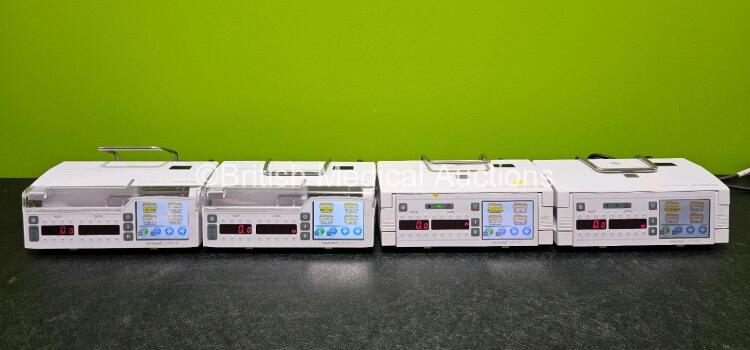 Job Lot Including 2 x Arcomed AG Syramed uSP 6000 Syringe Pumps and 2 x Arcomed AG Volumed uVP7000 (All Power Up) *SN 61106189 / 61126183 / 71096607 / 71096602*