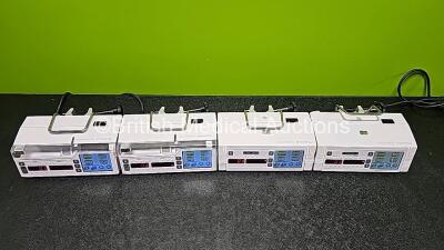 Job Lot Including 2 x Arcomed AG Syramed uSP 6000 Syringe Pumps and 2 x Arcomed AG Volumed uVP7000 (All Power Up) *SN 61126283 / 61086102 /71086004 / 71076979* - 2