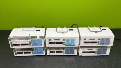 Job Lot Including 2 x Arcomed AG Syramed uSP 6000 Syringe Pumps and 4 x Arcomed AG Volumed uVP7000 (All Power Up) *SN 71086016 / 71096618 / 71096636 / 71096608 / 66126187 / 61086109* - 2