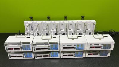 Job Lot Including 4 x Arcomed AG Syramed uSP 6000 Syringe Pumps, 4 x Arcomed AG Volumed uVP7000 and 1 x Arcomed AG UniQueDoc Docking Station (All Power Up) *SN 61126282 / 61126293 / 61126272 / 61086111 / 71096640 / 71096606 / 71096597 / 71096624* - 2