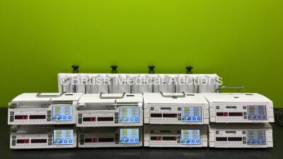 Job Lot Including 4 x Arcomed AG Syramed uSP 6000 Syringe Pumps, 4 x Arcomed AG Volumed uVP7000 and 1 x Arcomed AG UniQueDoc Docking Station (All Power Up) *SN 61116368 / 61126299 / 61126188 / 61126277 / 71086010 / 71096600 / 71086009 / 71096609*