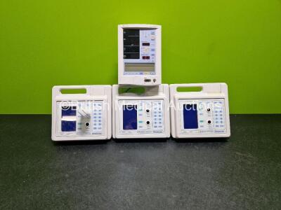 Mixed Lot Including 3 x Hemochron Response Whole Blood Coagulation System (2 x Power Up 1 x Draws Power) and 1 x Datascope Acutorr Plus Vital Signs Monitor (Powers Up) *SN HR3683 / HR5564 / HR3689 / A7122108C8*