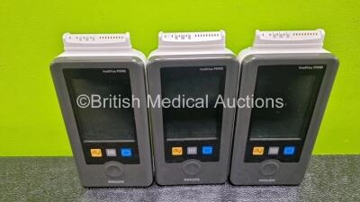 3 x Philips IntelliVue MX40 Wearable Patient Monitors *Mfd - 2023* (Untested Due to No Batteries) - 2