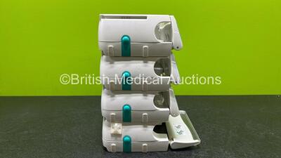 4 x B.Braun Perfusor Space Syringe Pumps with 4 x Power Supplies (3 x Power Up,1 x No Power and 3 x Missing Batteries) *RI* - 6