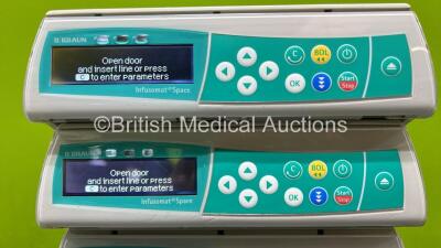 4 x B.Braun Infusomat Space Infusion Pumps (3 x Power Up and 1 x Powers Up with Blank Screen - See Photos) *Stock Power Supply Used - Stock Power Supply Not Included* *RI* - 3